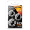 Stay Hard Beaded Cockrings-Clear 3Pk