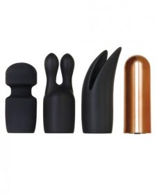 Glam Squad 3 Sleeves One Bullet Vibrator Black Copper - TCN-EN-RS-5002